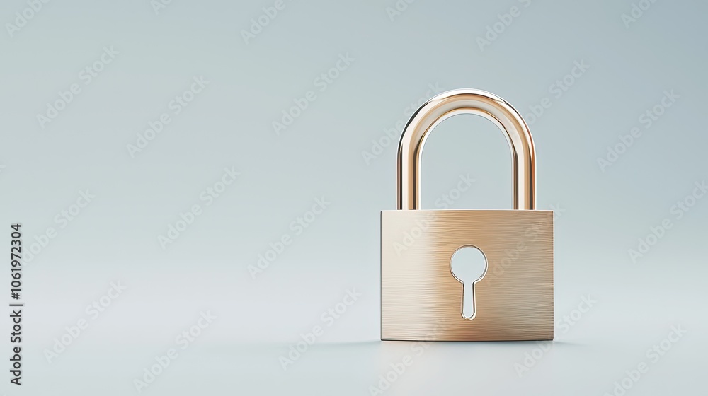 Naklejka premium Secure Your Future with Modern Lock Design
