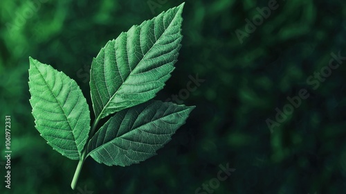 Fresh Green Leaves Glowing in Natural Light