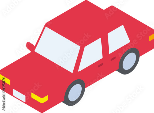 自動車のアイソメトリックイラスト