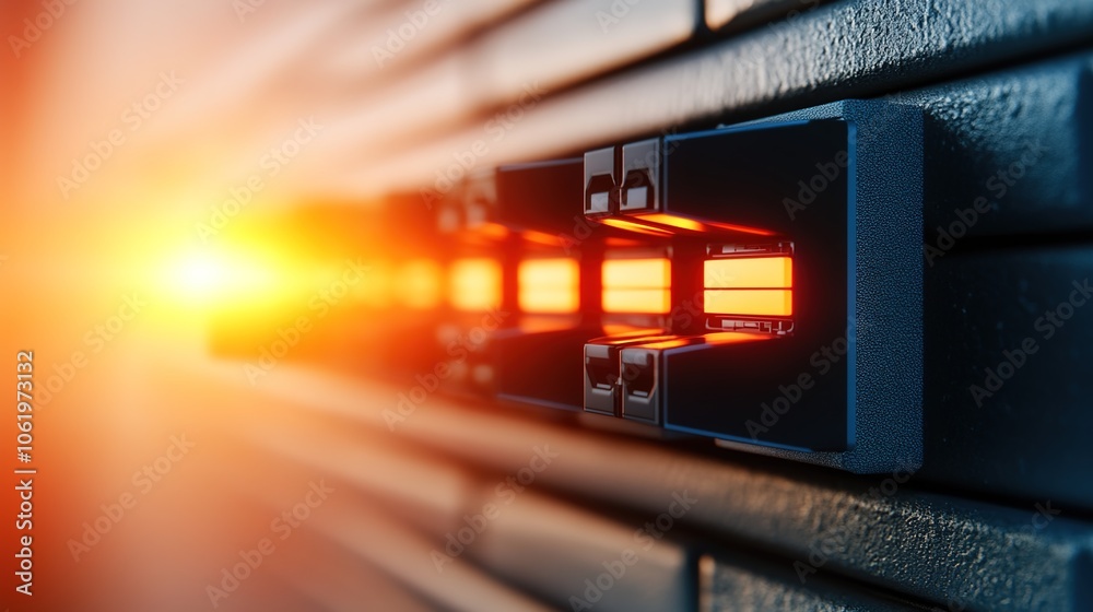 Obraz premium Close-Up of Internet Security Data Network Concept