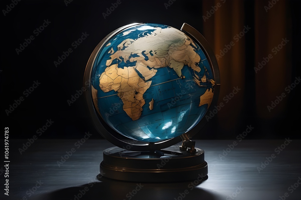globe on a black background globe on a black background