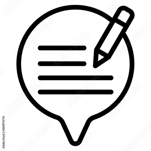 write outline icon