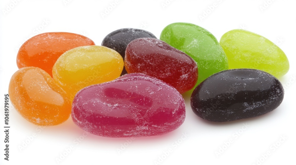 Colorful Jelly Candies on White Background Colorful Jelly Candies on White Background