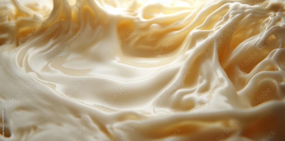 Soft and delicate cream-colored fabric with flowing, abstract patterns Soft and delicate cream-colored fabric with flowing, abstract patterns
