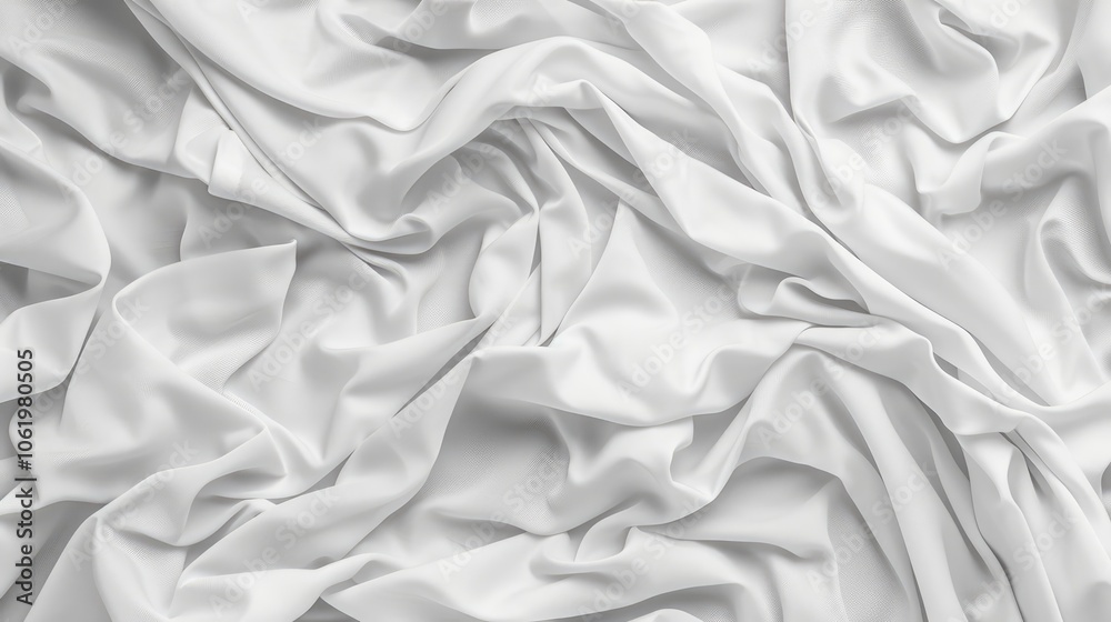 Obraz premium Crumpled white fabric texture background