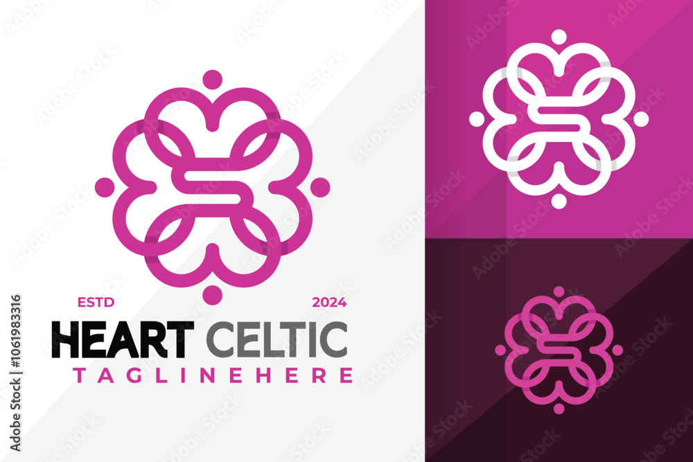 Letter S Heart Celtic Logo Icon Vector Design. Creative simple logos designs illustration Letter S Heart Celtic Logo Icon Vector Design. Creative simple logos designs illustration