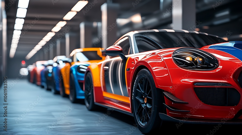 Realistic car decal sticker collection with high-quality unique images