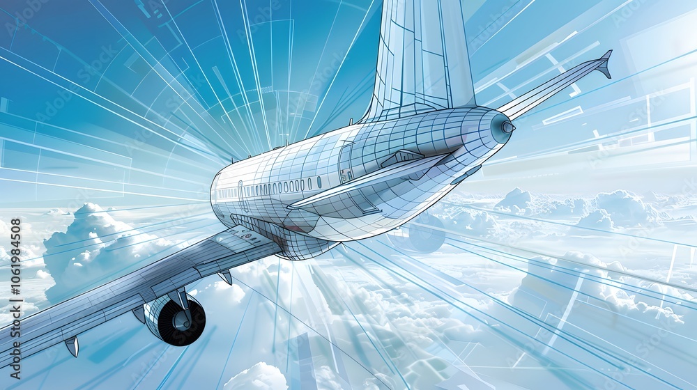 Majestic Aircraft Soaring Through Cloudscape Capturing Sense of Boundless and Progress Majestic Aircraft Soaring Through Cloudscape Capturing Sense of Boundless and Progress