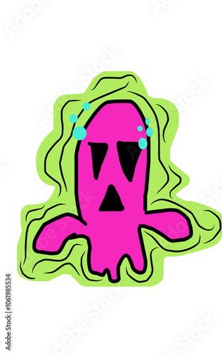 Cartoon caracter and desain abstract,funny,cute,and colorfull
