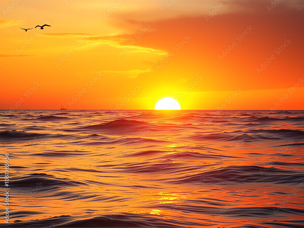 Obraz premium sunset over the sea