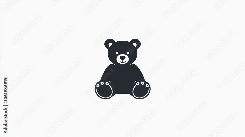 Naklejka premium Cute Cartoon Bear Illustration for Children’s Designs