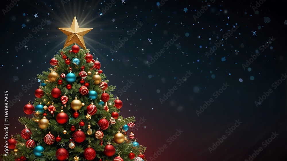 christmas tree with stars