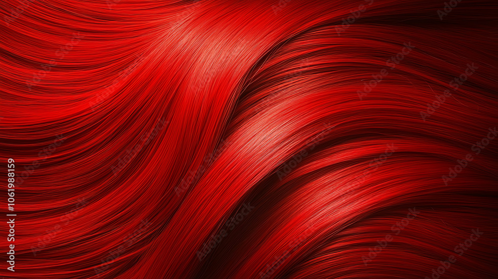 A close-up view of vibrant red hair flowing gracefully, showcasing rich texture and color on a smooth surface. A close-up view of vibrant red hair flowing gracefully, showcasing rich texture and color on a smooth surface.