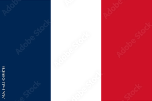 France. Flag of the French Republic. Vector