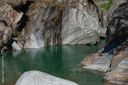 stones in the verzasca river valley 