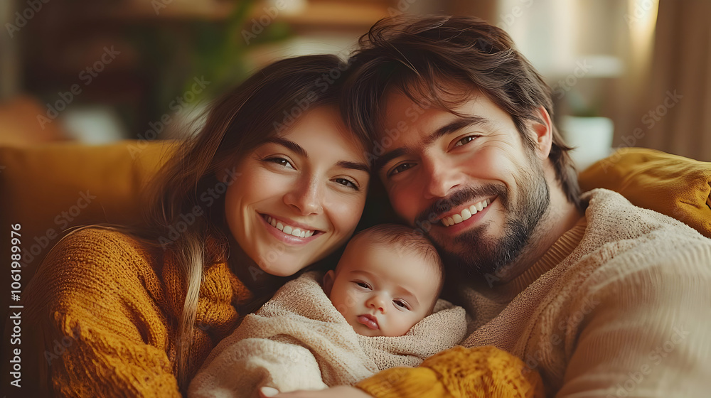 Happy Family Portrait - Realistic Photo Happy Family Portrait - Realistic Photo