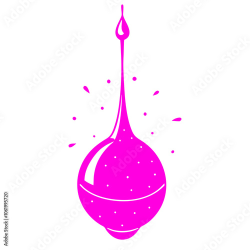 Golden Ball Drop vector art illustration