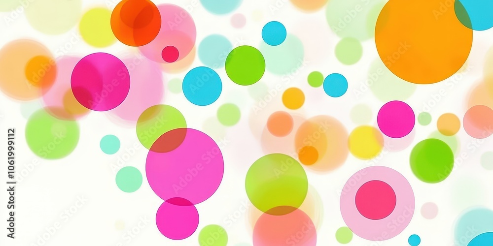 Colorful Circles on a Bright Background Colorful Circles on a Bright Background