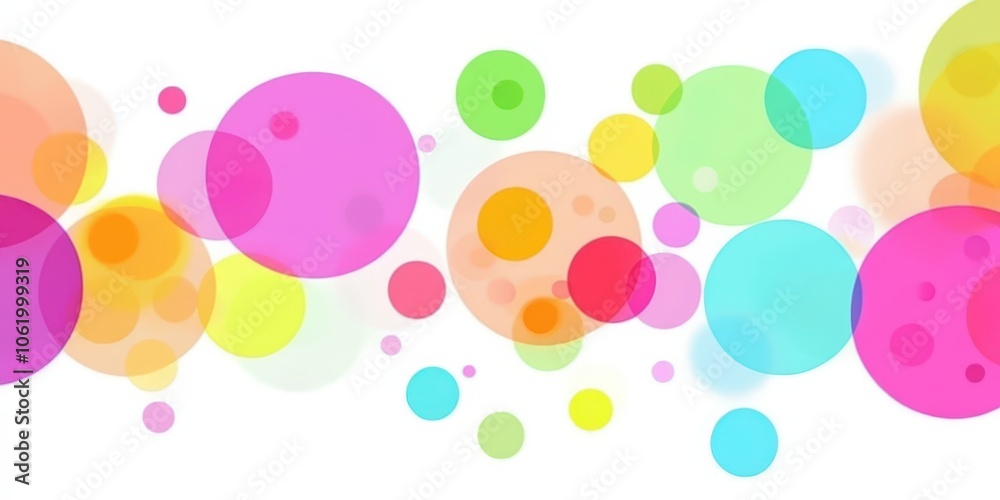 Colorful Abstract Circles on White Background Colorful Abstract Circles on White Background