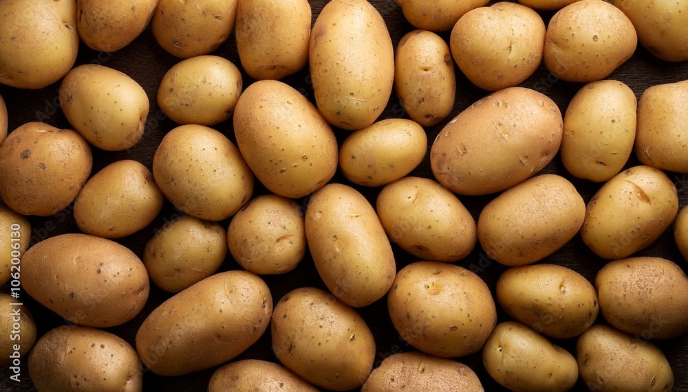 A bunch of potatoes, healthy diet, vegetarian food A bunch of potatoes, healthy diet, vegetarian food
