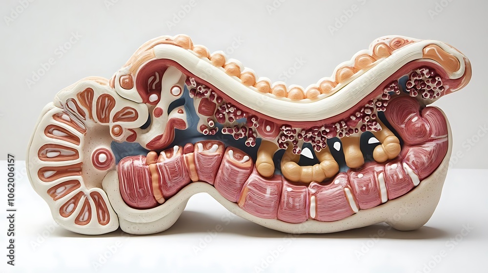 Human Digestive System Anatomy Model Detailed Cross Section Human Digestive System Anatomy Model Detailed Cross Section