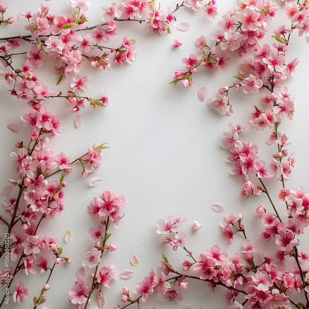 A close up of pink flowers with a white background A close up of pink flowers with a white background