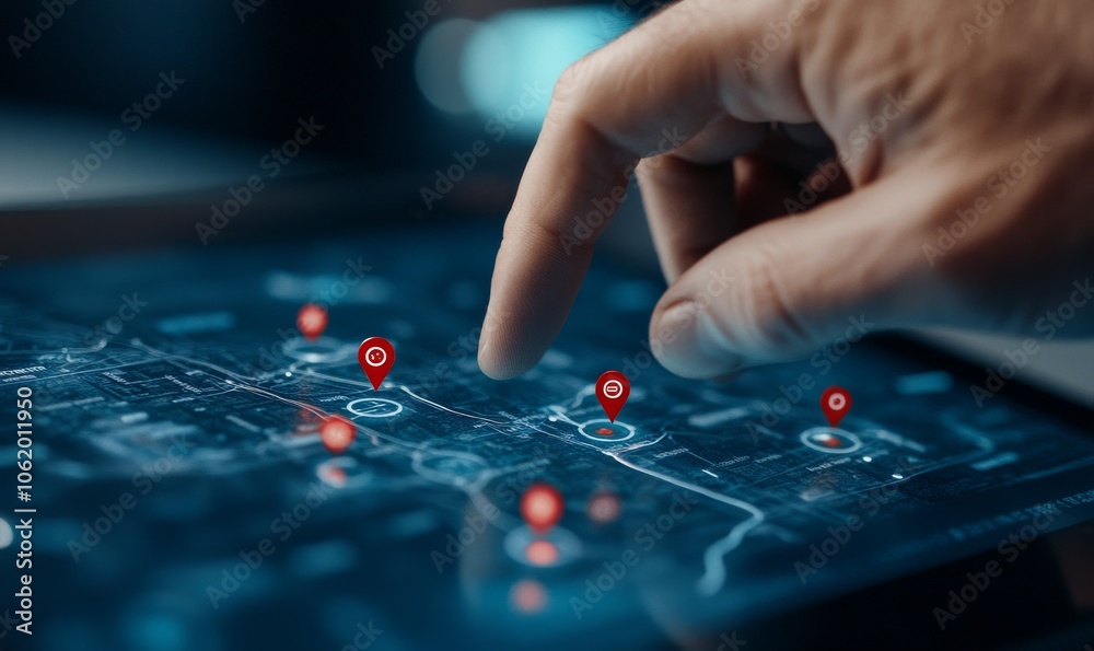 Naklejka premium Exploring digital navigation the future of mapping and location technology