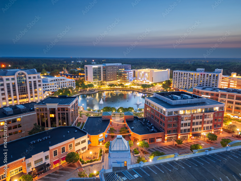 Obraz premium Newport News, Virginia, USA City Center
