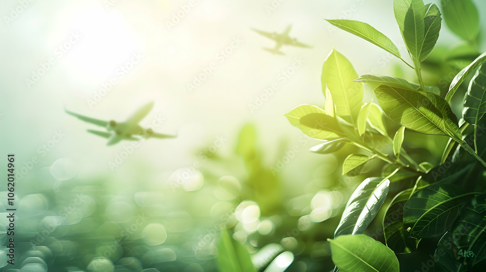 Obraz premium Cutting Carbon Emissions with Sustainable Aviation Fuel 