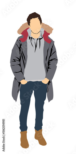 illustration of a man in jacket