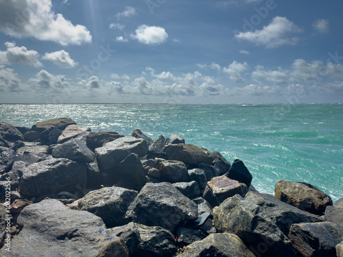 Arichal Munai is the southern tip of Rameswaram Island in Tamil Nadu, India, It is a unique geographical point where the Bay of Bengal and the Indian Ocean converge photo