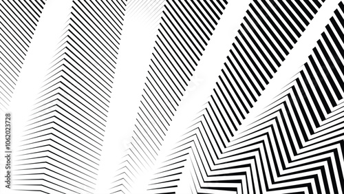 Black and white seamless zig zag pattern abstract background