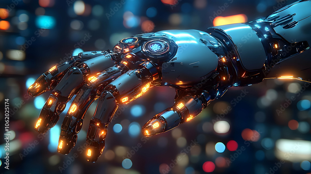 Robotic Hand 3D Illustration Robotic Hand 3D Illustration
