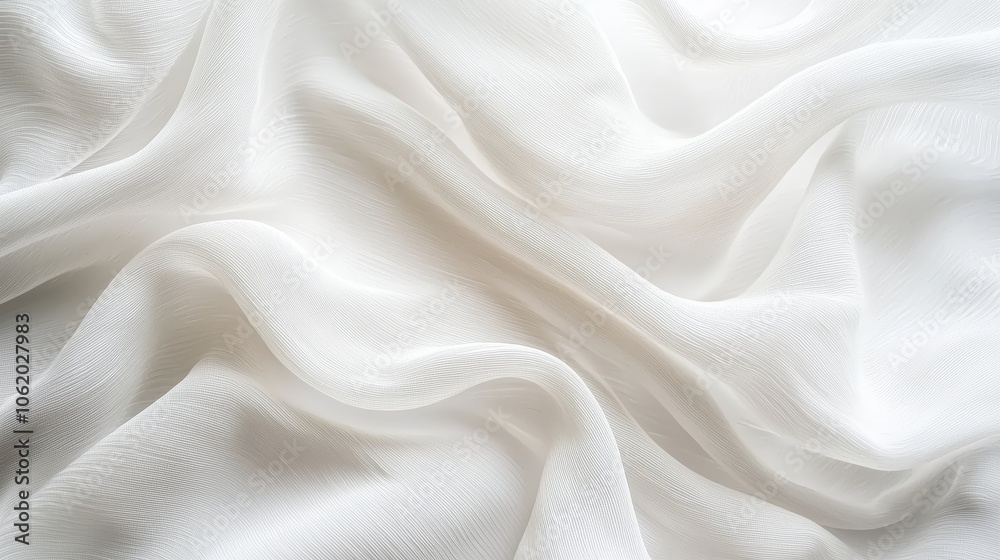 Obraz premium Subtle White Wave Patterns on Light Background