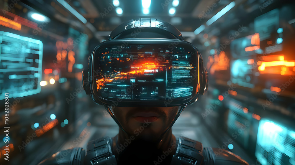 VR Headset Futuristic 3D Illustration VR Headset Futuristic 3D Illustration