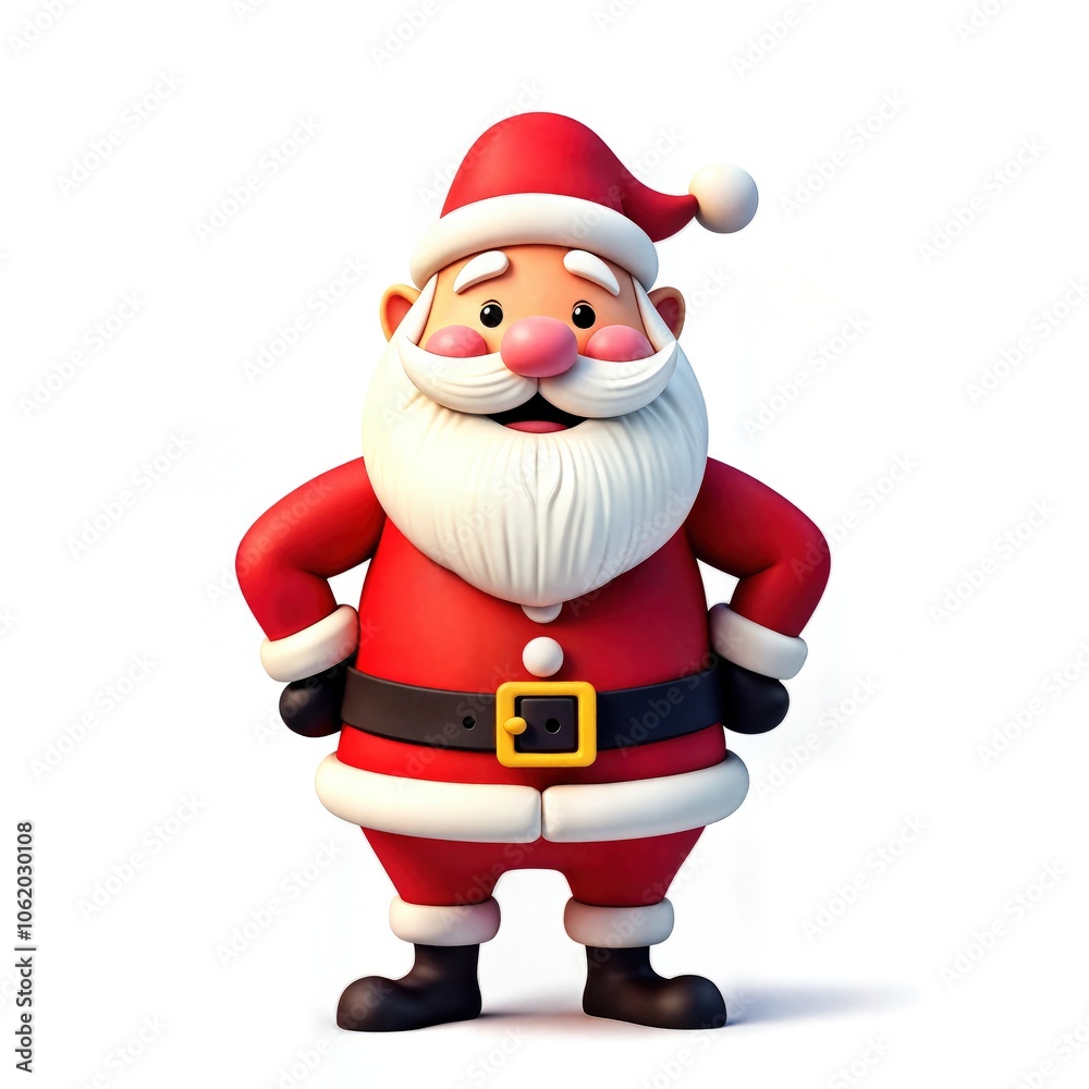 Jolly 3D Santa Claus with Rosy Cheeks Jolly 3D Santa Claus with Rosy Cheeks