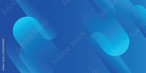 Abstract blue background with diagonal lines. Dynamic shapes composition. Vector illustration