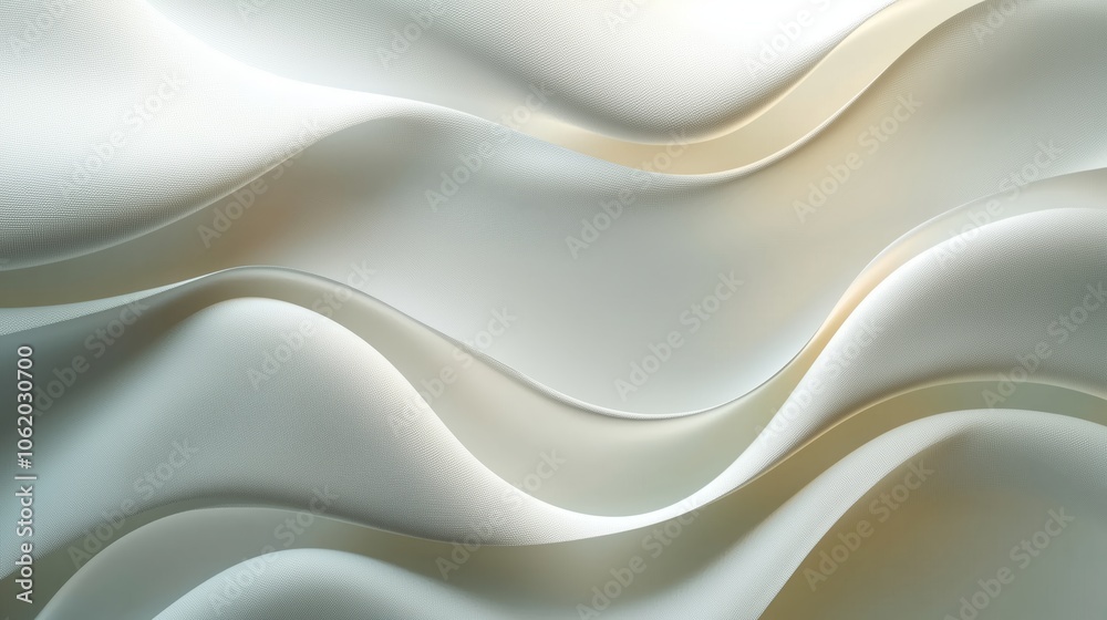 Smooth Waves on a Soft White Background Smooth Waves on a Soft White Background