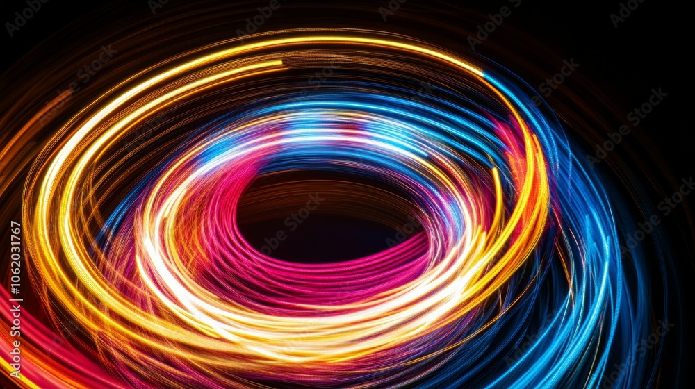 Neon light circle abstract background wallpaper Neon light circle abstract background wallpaper