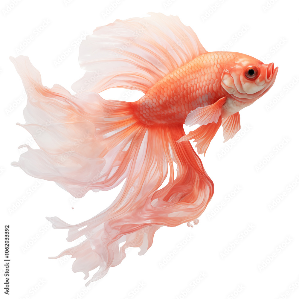 Fototapeta premium peach colour siamese fighting fish