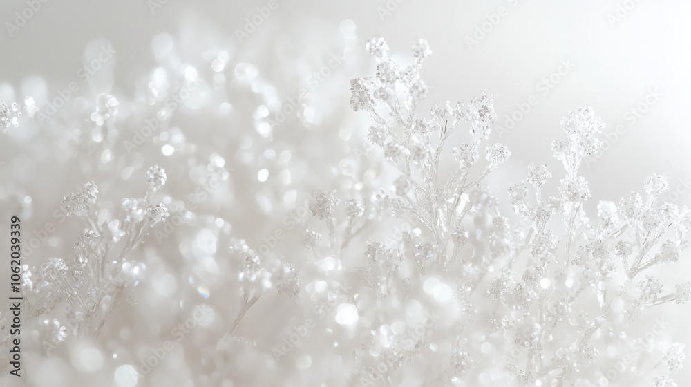 Ethereal Sparkling White Background with Gentle Details Ethereal Sparkling White Background with Gentle Details