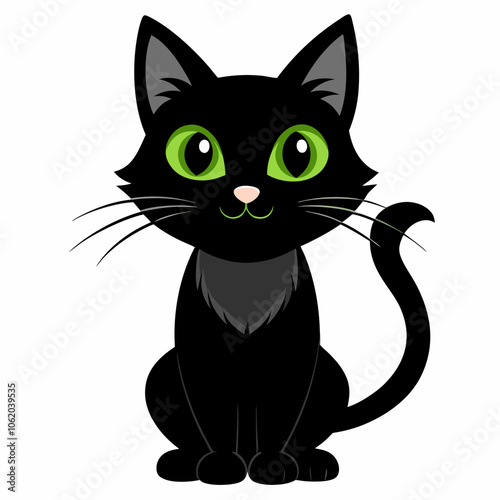 black-cat-white-background