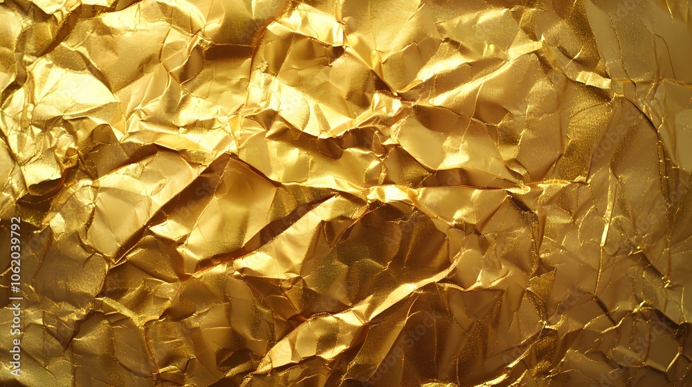 A gold colored paper with a rough texture