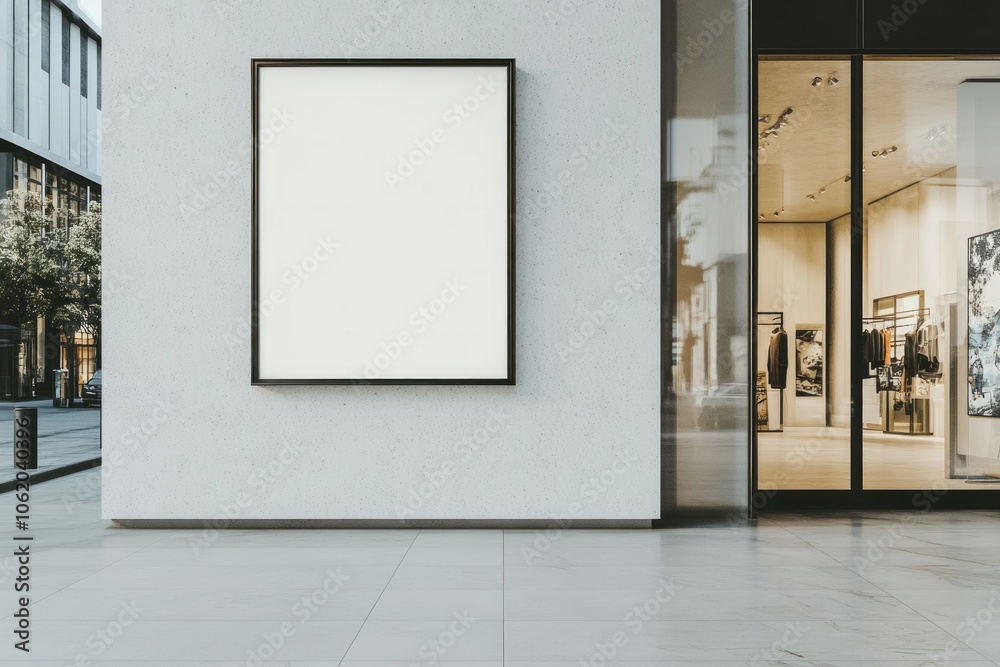 Blank billboard poster mockup in the shopping mall. Empty advertising billboard mockup. Blank billboard poster mockup in the shopping mall. Empty advertising billboard mockup.