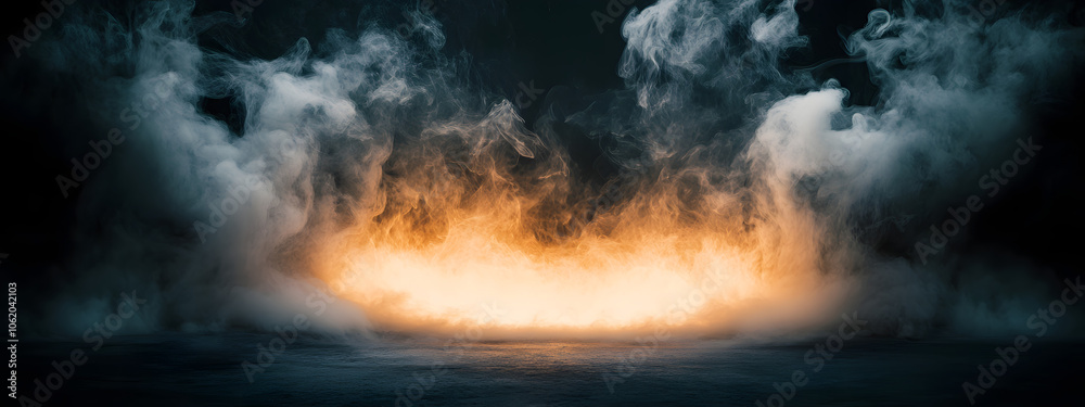 Real smoke exploding outwards with empty center. Dramatic smoke or fog effect for spooky Halloween background. Real smoke exploding outwards with empty center. Dramatic smoke or fog effect for spooky Halloween background.