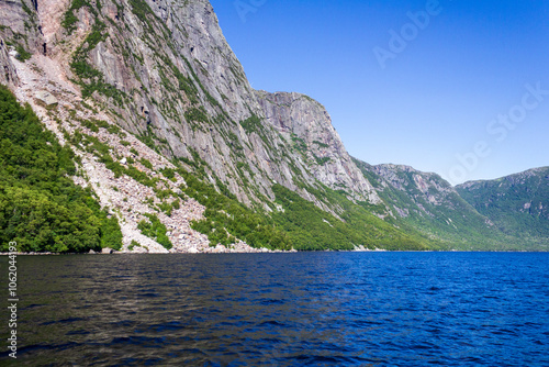 Majestic Cliffside by Crystal Blue Lake