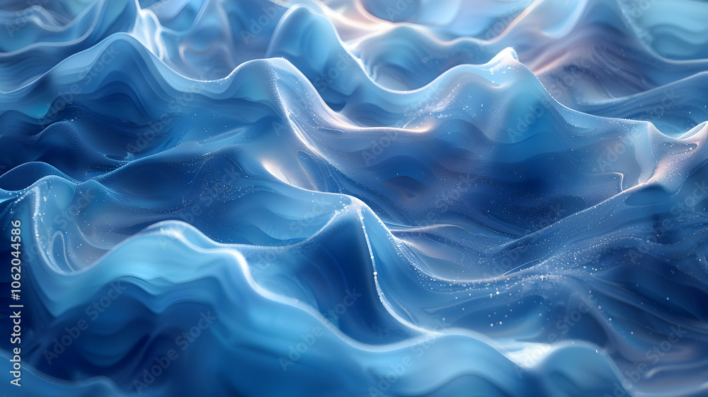 Abstract 3D Blue Wavy Background Abstract 3D Blue Wavy Background