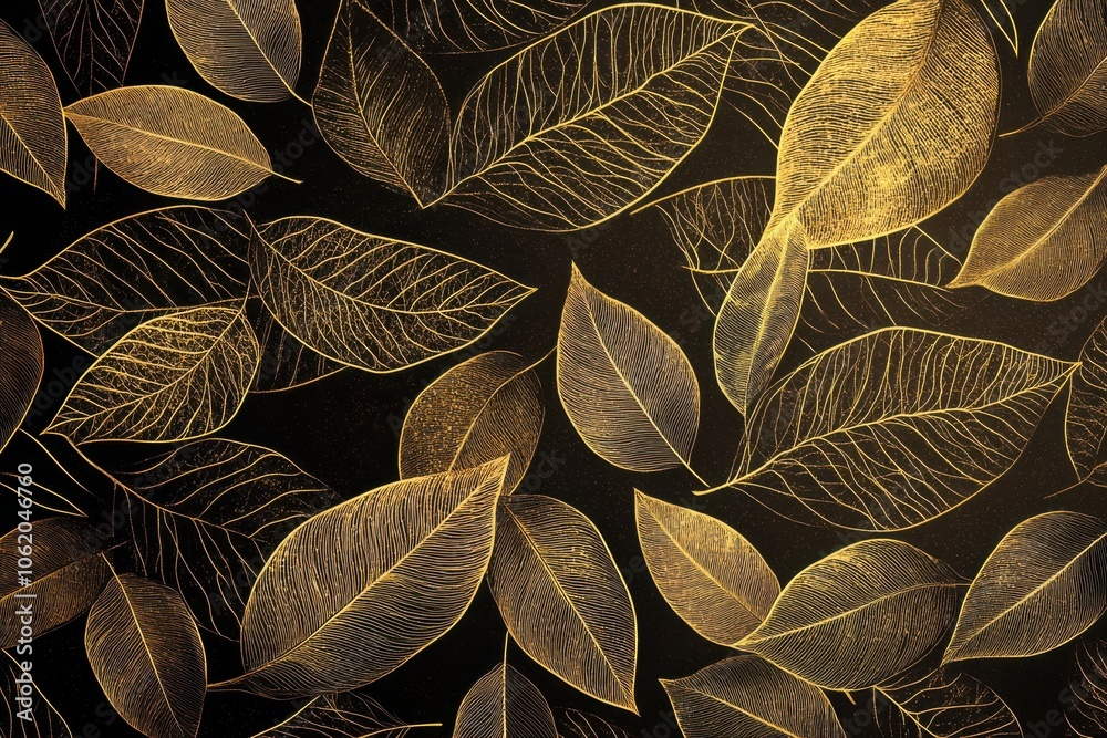Luxurious wallcovering styles showcasing metallic accents and natural themes. Botanical outline illustrations for textiles, artwork, and rich fundamentals, digital graphics Luxurious wallcovering styles showcasing metallic accents and natural themes. Botanical outline illustrations for textiles, artwork, and rich fundamentals, digital graphics