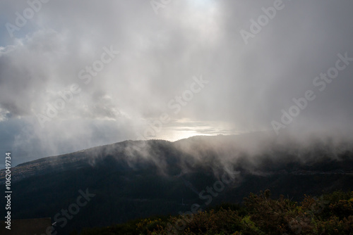 Mountains and clouds, Madeira, Portugal photo