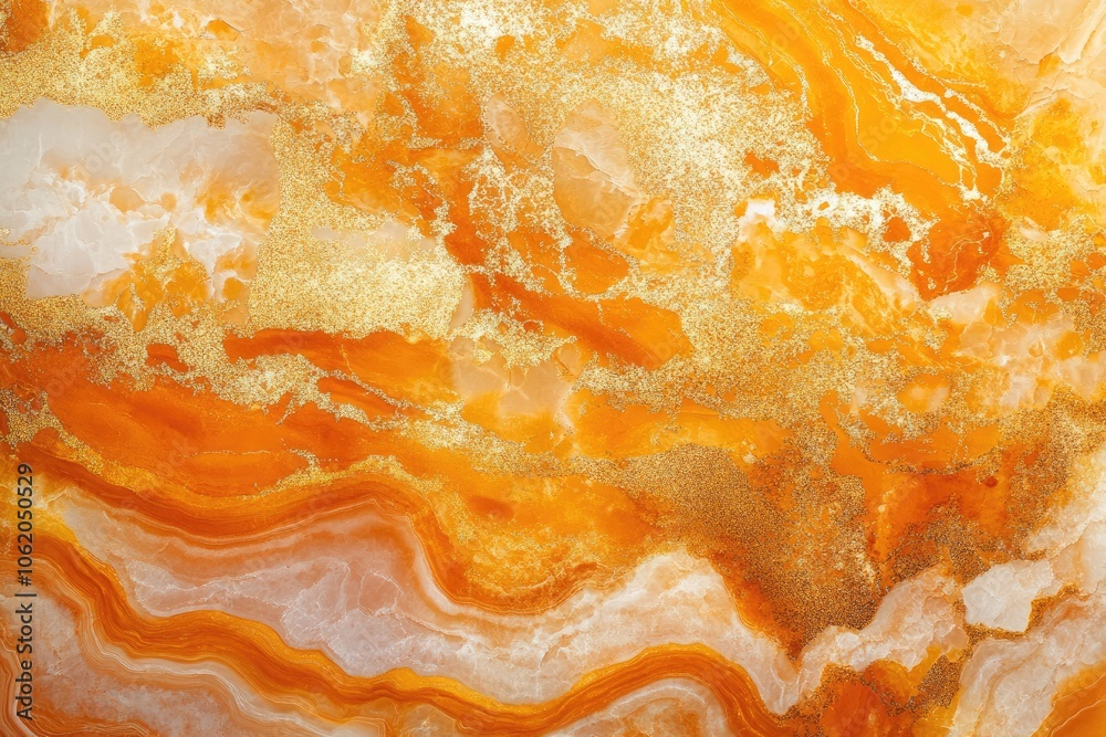 Abstract Orange and Gold Marble Texture Abstract Orange and Gold Marble Texture